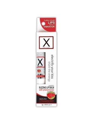Stimulating lip balm unisex Sensuva - X on the Lips Strawberry with Pheromones, Club