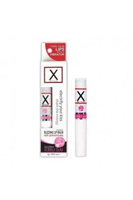 Стимулирующий бальзам для губ унисекс Sensuva - X on the Lips Bubble Gum с феромонами, жвачка