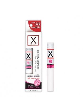 Стимулирующий бальзам для губ унисекс Sensuva - X on the Lips Bubble Gum с феромонами, жвачка