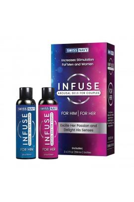Возбуждающие гели для пар Swiss Navy Infuse Arousal Gels for Couples 2×59 мл