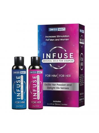Возбуждающие гели для пар Swiss Navy Infuse Arousal Gels for Couples 2×59 мл