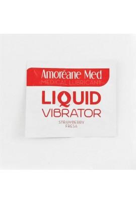 Пробник лубриканта з ефектом вібрації Amoreane Med Liquid Vibrator Strawberry (2 мл)