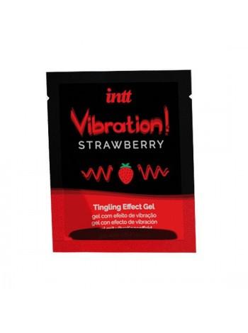 Пробник рідкого вібратора зі смаком полуниці Intt Vibration Strawberry, 5мл