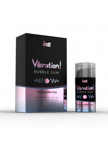 Жидкий вибратор для пар со вкусом жвачки Intt Vibration Bubble Gum, 15мл