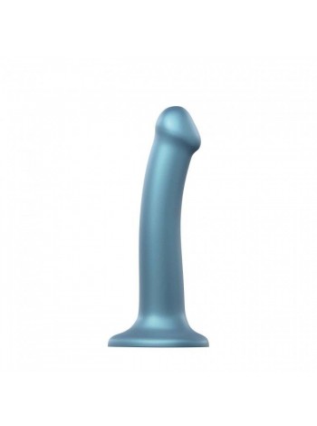 Фалоімітатор-насадка для страпона Strap-On-Me Mono Density Dildo Blue M, 18х3,3см