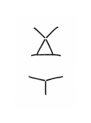 ARMANDA SET BLACK S/M Strepe Set of Lingerie