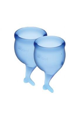 Menstrual Bowls 15ml and 20ml Satisfyer Feel Secure (Dark Blue) + Storage Pouch