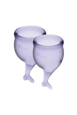 Menstrual Bowl 2pcs Satisfyer Feel Secure (LILA), 15ml and 20ml