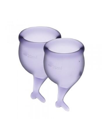 Menstrual Bowl 2pcs Satisfyer Feel Secure (LILA), 15ml and 20ml