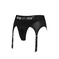 Труси для страпону з підв'язками для панчох Strap-On-Me REBEL HARNESS - L