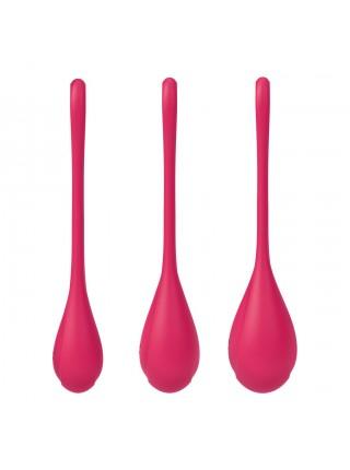 Set of Satisfyer Yoni Power 1 Red 1 Red Beads Set of Satisfyer 1 Red, 2-2.5-3cm Diameter, Weight 22-46-74gr
