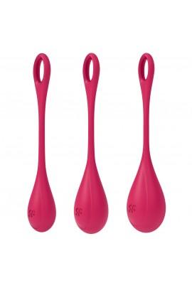 Набор йони бусин Satisfyer Yoni Power 1 Red, диаметр 2-2,5-3см, вес 22-46-74гр