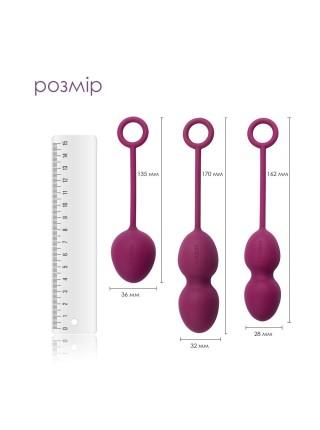 Set of vaginal balls with displaced svakom nova violet