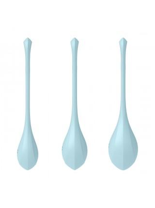 Set of ioni beads Satisfyer Yoni Power 2 Light Blue, Diameter 2-2.5-3CM, WPU 22-44-73gr