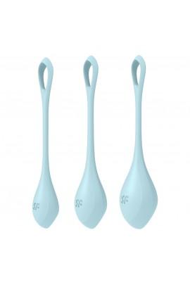 Набор йони бусин Satisfyer Yoni Power 2 Light Blue, диаметр 2-2,5-3см, вес 22-44-73гр