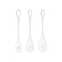 Set of Satisfyer Yoni Power 1 White 1 Yoni beads, 2-2.5-3cm diameter, weight 22-46-74gr