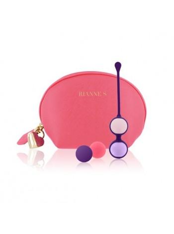 Set of replaceable vaginal balls Rianne S: Pussy PlayBalls Coral, weight 15g, 25g, 35g, 55g