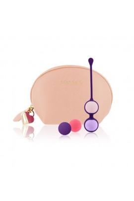 Набір подвійних вагінальних кульок Rianne S: Pussy Playballs Nude, вага 15г, 25г, 35г, 55г
