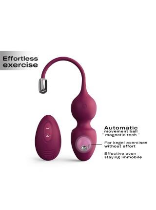 Dorcel Love Balls Plum vaginal balls, vibrations and inner ball movements, DC remote
