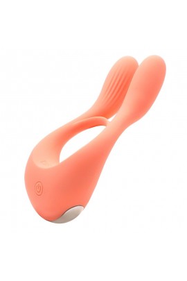 Вибратор для пар с креплением на член KissToy Martin Orange
