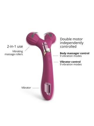 Вібратор-масажер для пар 2 в 1 Love To Love FIREBALL - PLUM STAR