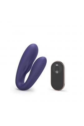 Vibrator for pairs with a panel DK Love to Love Match Up - Midnight Indigo