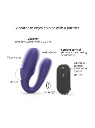 Вібратор для пар із пультом ДК Love To Love MATCH UP - MIDNIGHT INDIGO