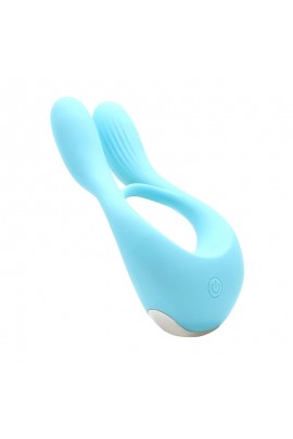 Двухмоторный вибратор для пар с креплением на член KissToy Martin Blue