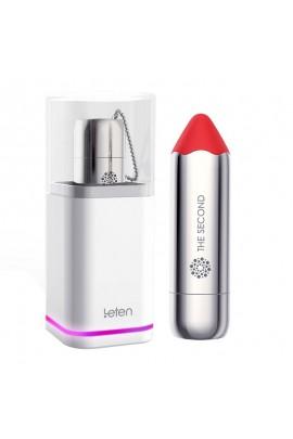 Вибропуля Leten The Second Blazing red с индукционной зарядкой, водонепроницаемая, очень мощная