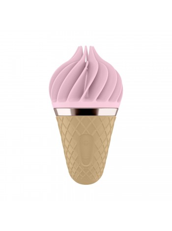 Мороженка с вращением Satisfyer Lay-On - Sweet Temptation Pink/Brown