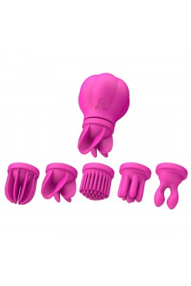 Компактный вибратор с вращающимися насадками Adrien Lastic Caress