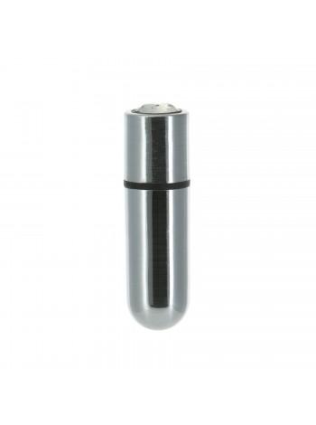 Вибропуля PowerBullet First-Class Bullet 2.5″ with Key Chain Pouch, Silver, 9 режимов вибрации