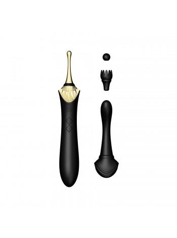 Vaginal-Calltor Vibrator Zalo-Bess Obsidian Black, multifunction with nozzles