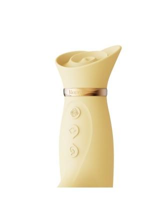 Пульсатор-вибратор с вакуумной стимуляцией клитора Zalo - ROSE Thruster Lemon Yellow