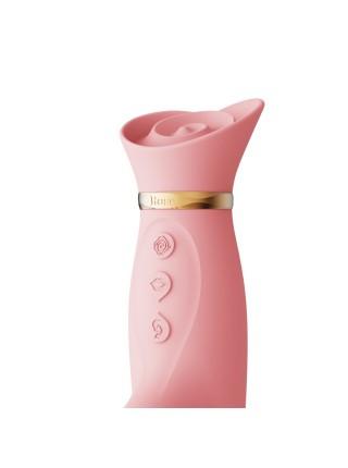 Пульсатор-вибратор с вакуумной стимуляцией клитора Zalo - ROSE Thruster Strawberry Pink
