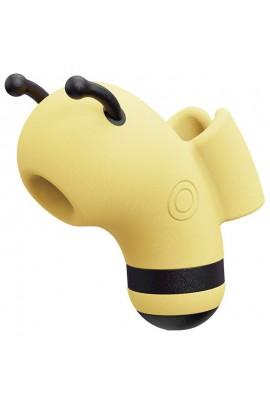 Вакуумный стимулятор с микротоками CuteVibe Beebe Yellow, на палец