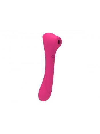 Vibrator and Vacuum Clitral Stimulator 2-B-1 Alive Quver Magenta Pink Updated Model