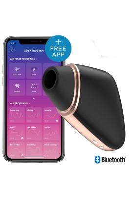 Вакуумний кліторальний стимулятор Satisfyer Love Triangle Black з керуванням зі смартфона