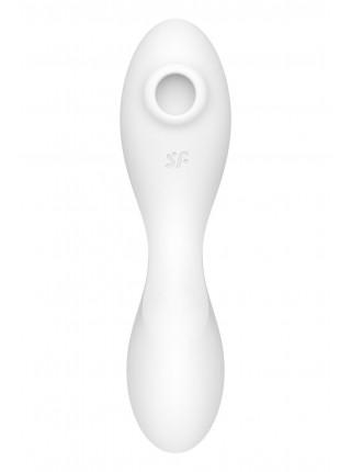Вакуумный смарт-стимулятор с вибрацией Satisfyer Curvy Trinity 5 (White), управление со смартфона