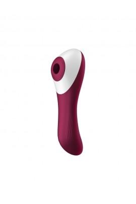 Вакуумный стимулятор с вибрацией Satisfyer Dual Crush Wine Red
