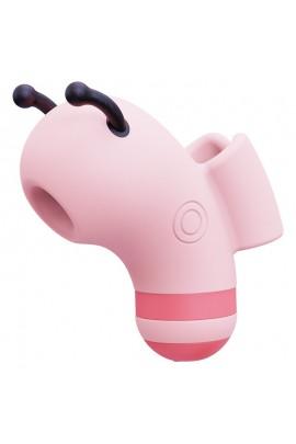 Вакуумный стимулятор с микротоками CuteVibe Beebe Pink, на палец
