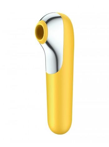 Smart vibrator and vacuum stimulator 2-in-1 Satisfyer Dual Love Yellow