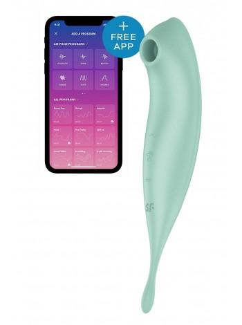 Smart Vibrator for clitoris with vacuum stimulation Satisfyer Twirling Pro+ Mint