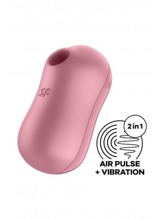 Вакуумный стимулятор с вибрацией Satisfyer Cotton Candy Light Red