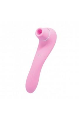 Вакуумный стимулятор с вибрацией Wooomy Smoooch Pink Clitoral Suction & Vibration
