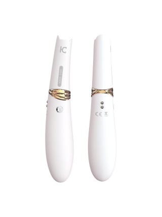 Двосторонній вакуумний стимулятор з вібрацією KissToy Miss CC White