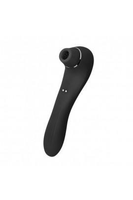 Вакуумный стимулятор с вибрацией Wooomy Smoooch Black Clitoral Suction & Vibration