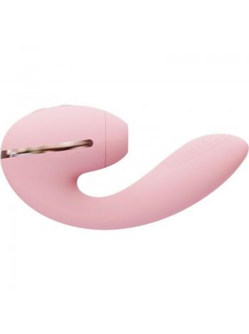 Vacuum vibrator Kistoy Tina Mini Pink, vaginal-clitoral
