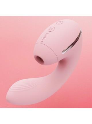 Vacuum vibrator Kistoy Tina Mini Pink, vaginal-clitoral