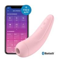 Bluetooth Vacuum Clitual Stimulator Satisfyer Curvy 2+ Pink